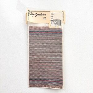 New‎ Minigraphics Dollhouse Tweed Rug 4"x7" Rose Colorful Fringe